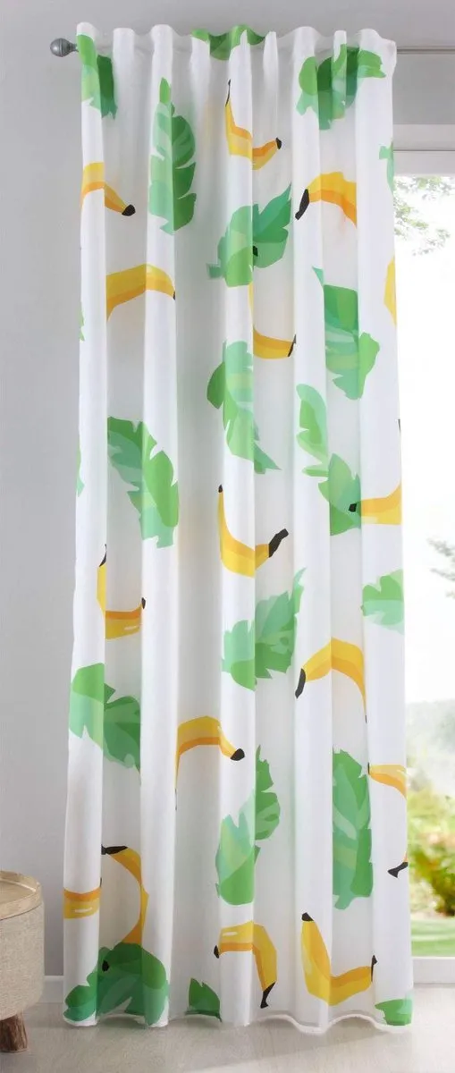Ibenzoa Ondoorzichtig gordijn met modern design en verborgen lussen voor veelzijdige ophanging groen wit