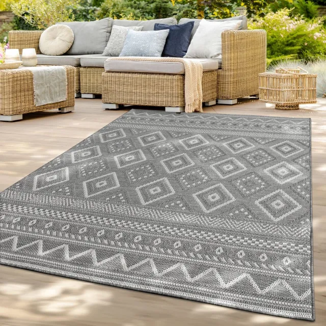 TT Home Woonkamer korte pool effen modern design wasbaar 100 x 200 cm Vierkant bruin grau