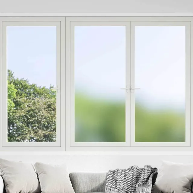 vidaXL Statisch raamfolie Frosted Grijs 45 x 2000 cm PVC