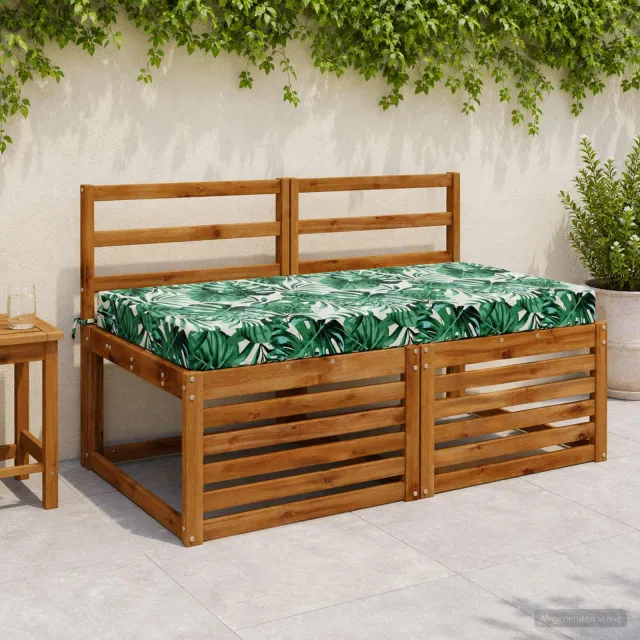 vidaXL Zitkussen SOEST 100% Polyester Bladpatroon 120 x 80 x 10 cm Groen