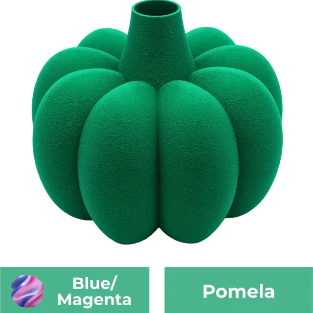 Lovora Pomela organische vaas – Decoratieve vaas - Blauw / Paars - 3d geprinte vaas – geschikt voor droogbloemen