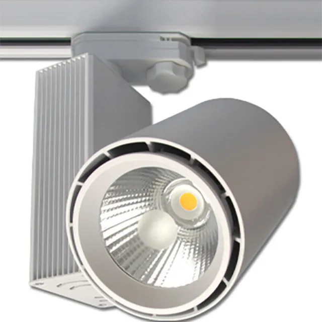 Master Led LED Railverlichting - Track Spot - 30W - 3 Fase - Rond - Warm Wit 3000K - Mat Wit - Aluminium