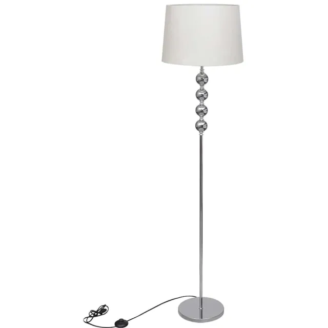 vidaXL Vloerlamp met hoog standaard en 4 ballen wit