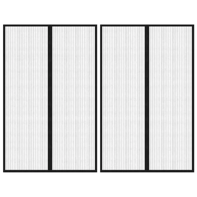 vidaXL Insectendeurgordijnen 2 st magnetisch 220x130 cm zwart