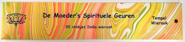 De Moeder's Geuren De Moeder’s Geuren - Tempel Wierook - Spirituele Wierook – 24 lange wierook stokjes – 100% Natuurlijke Wierook multi