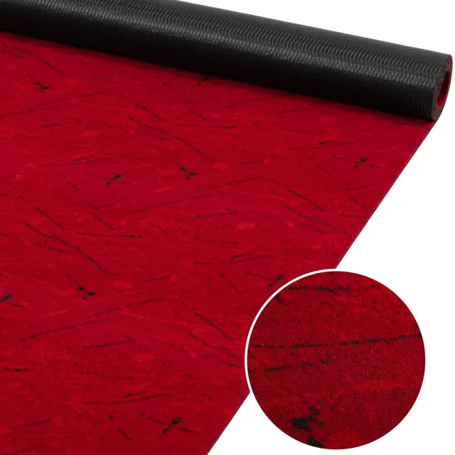 ANRO Keukenloper Rahma Rood 200x100cm – Tapijtloper Wasbaar Antislip Gangloper Hal Laagpolig