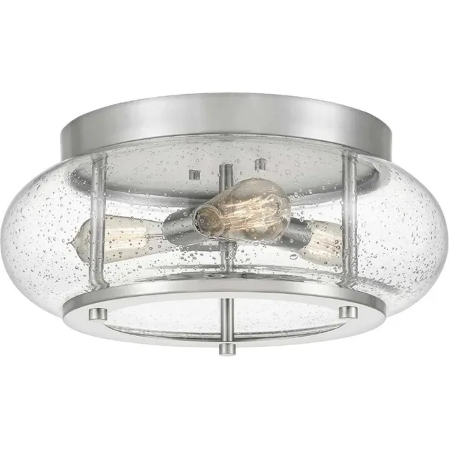 Quoizel LED Plafondlamp Trilogy | 3X E27 Max 60W | Dimbaar | Brushed Nickel Geen