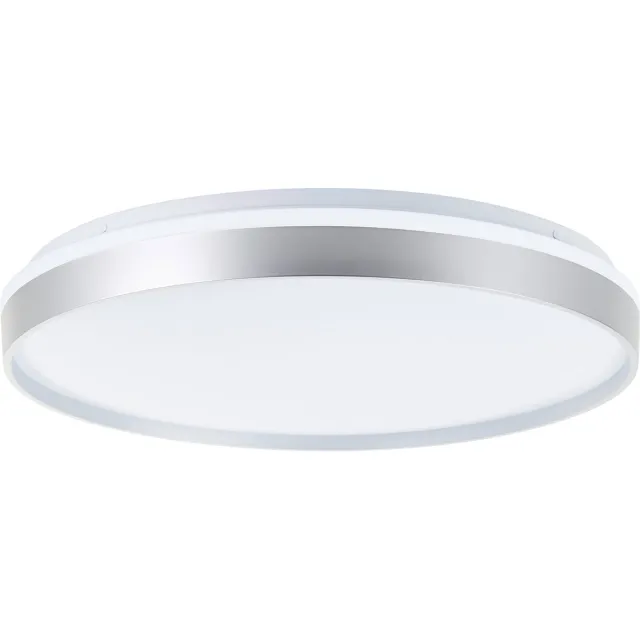 Brilliant Britt - Plafondlamp - Ø 48cm - LED 36W - CCT - Dimbaar - Zilver/Wit