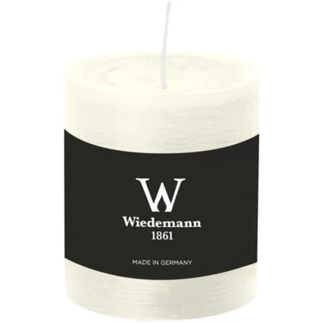 Wiedemann Marble Rustik stompkaars ivoor, doorgekleurd, 80 x 68 mm Creme