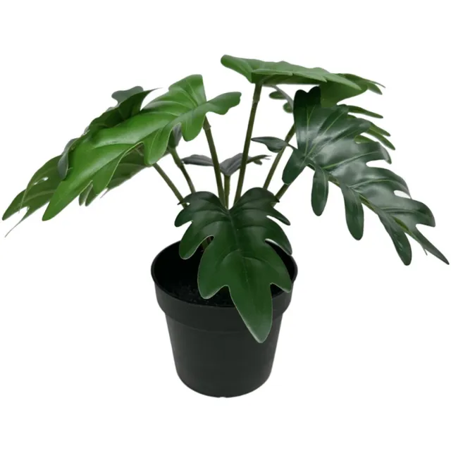 Trendyplants Kunst Philodendron Xanadu - Philodendron - Kunstplant - Hoogte 20cm - Potmaat Ø9cm Groen