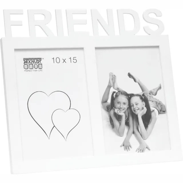 Deknudt Frames multifotolijst 68NK1 P2C - wit - FRIENDS - 2x 10x15 cm