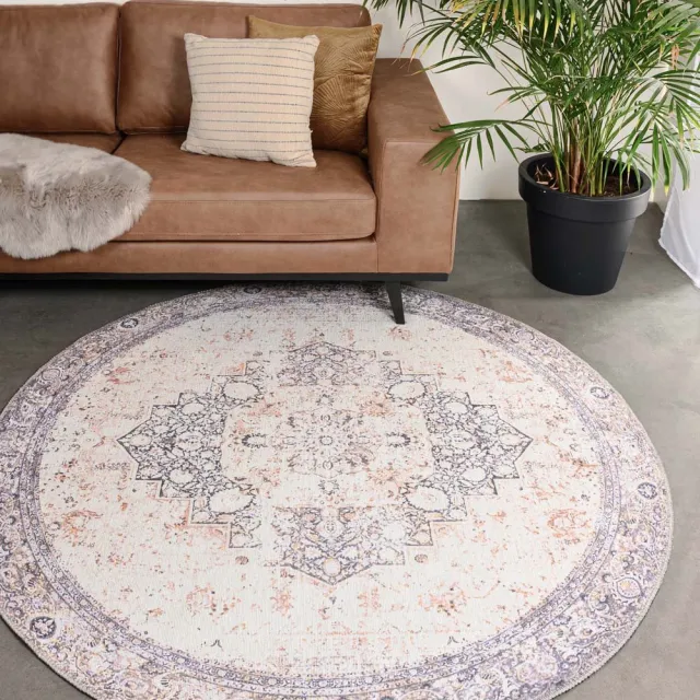 Heritaged Rond vintage vloerkleed - Fade No.2 grijs 305