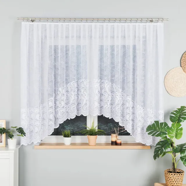 Markizeta Kinga Serie - Jacquard Ready-made Gordijn - 400x160 cm - Wit