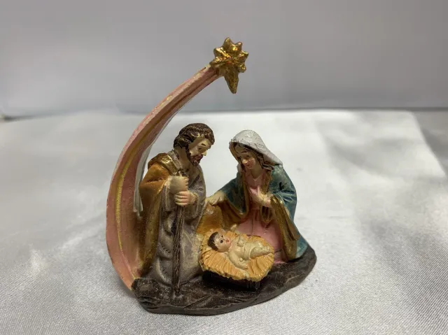 Dekoproject Kerststal Roze, blauw, goud, bruin