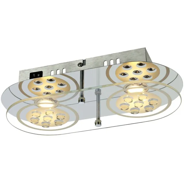 ESTO 10 Watt COB-LED plafondlamp chroom wandlamp eetkamerverlichtingGianna 740025-2 zilver