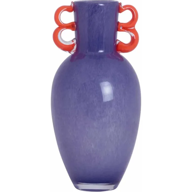 Present Time Vaas Fiesta Large - Paars - Ø14.5x30cm - Glas - Scandinavisch - Bloemenvaas - Woondecoratie - Decoratieve vaas voor woonkamer of slaapkamer