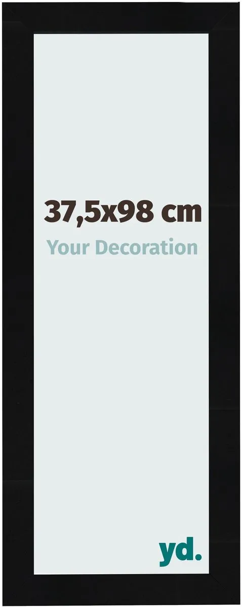 yd. Your Decoration - Fotolijst 37,5x98 cm - MDF - Zwart Hoogglans - Pisa