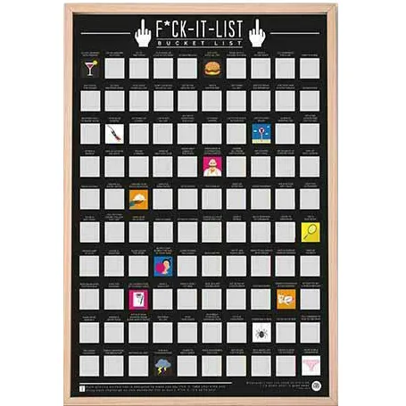 Gift Republic Krasposter - 100 F*ck-it-lijst Multi