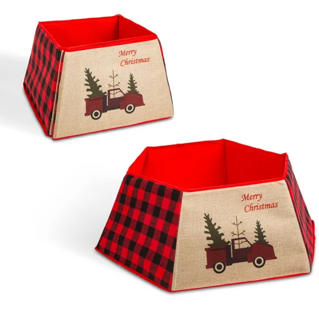 MNC Kerstboomhuls voetstuk - auto - 55 x 26 cm 1 Stuks [58557B] meerkleurig