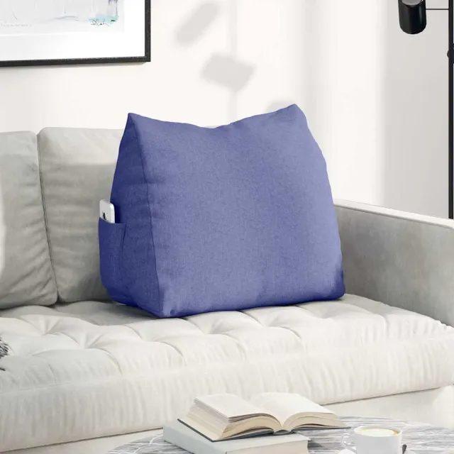 vidaXL Rugkussen Jeans Blauw 60 x 50 x 20 cm Stof