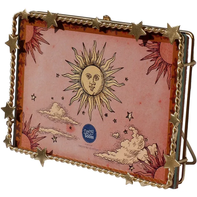 Doing Goods Stacie Star Frame Large - Gold Matt Goud