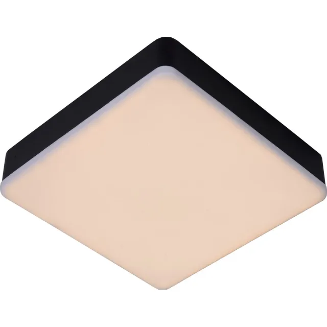 Lucide CERES-LED - Plafonnière (Plafondlamp) Badkamer - LED Dimbaar - 1x30W 3000K - IP44 - Zwart