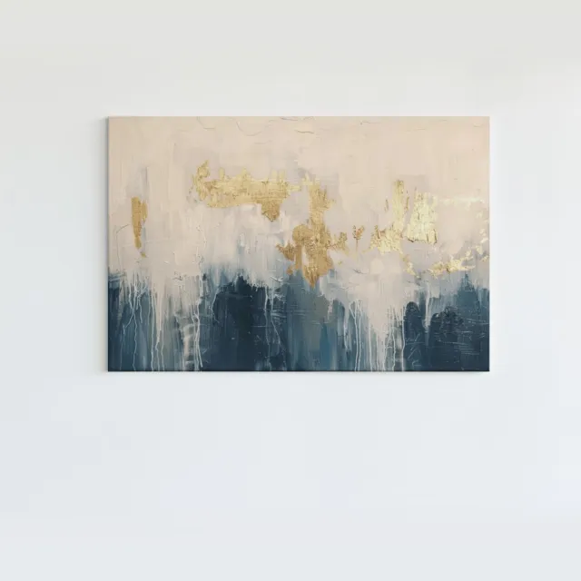 Trendex Global Canvas Schilderij - Abstracte Kunst - Wanddecoratie - 60x40x2 cm Bruin
