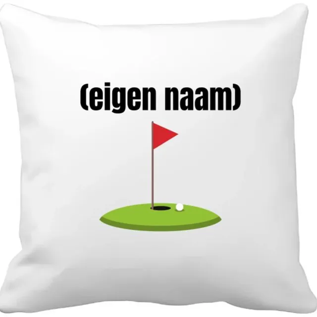 Akyol golf hole vlag met eigen naam Kussen hoes - Golf - golfers - leuk cadeau voor iemand die houd van golfen - cadeau - kado - 40 bij 40 cm Multicolor