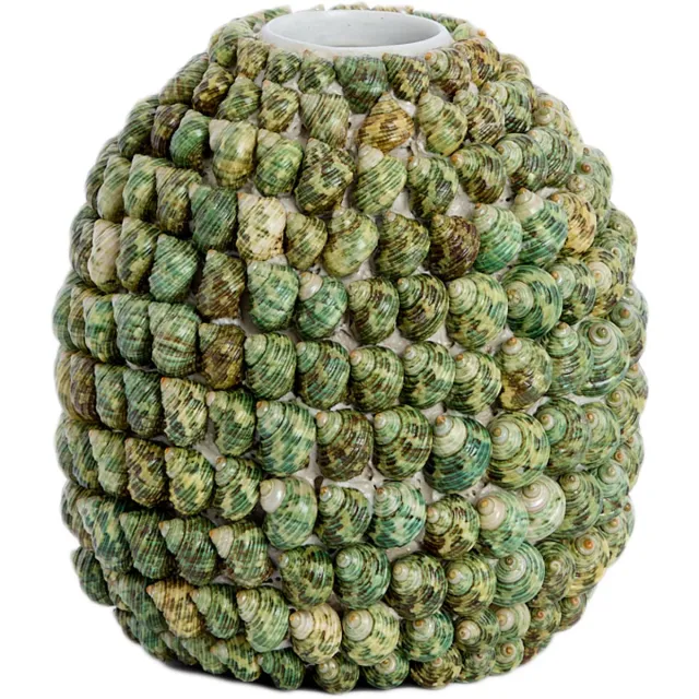 Light & Living Vaas SHELL - Ø33x37cm - Groen