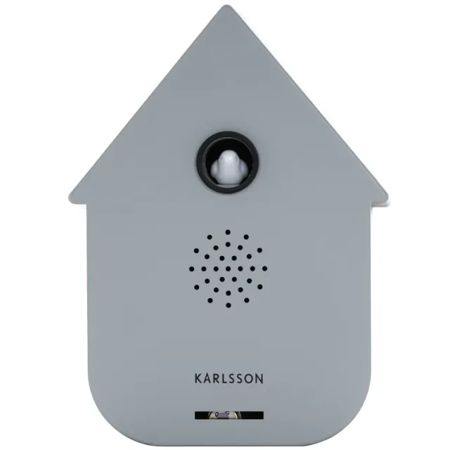 Karlsson Modern Cuckoo sound box tafelklok muisgrijs