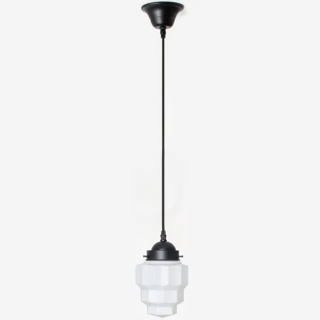 Coloured by Art Hanglamp aan snoer Empire Moonlight - Art Deco Trade Zwart