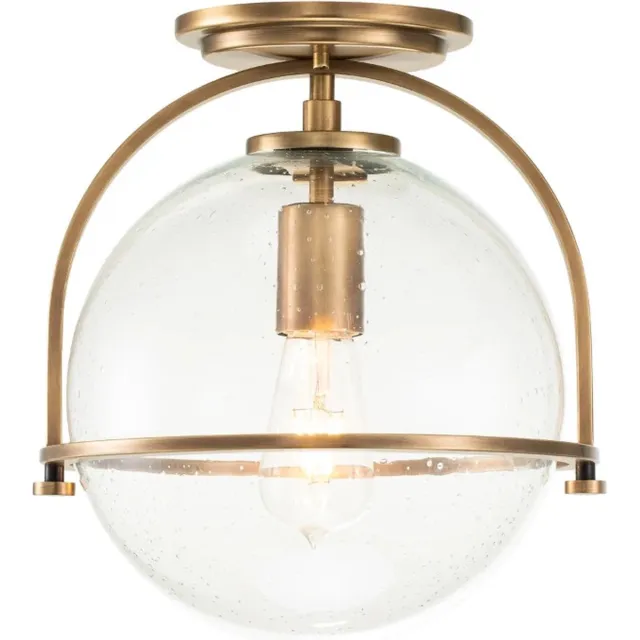 Hinkley LED Plafondlamp Somerset | 1X E27 Max 60W | Dimbaar | Heritage Brass Geen