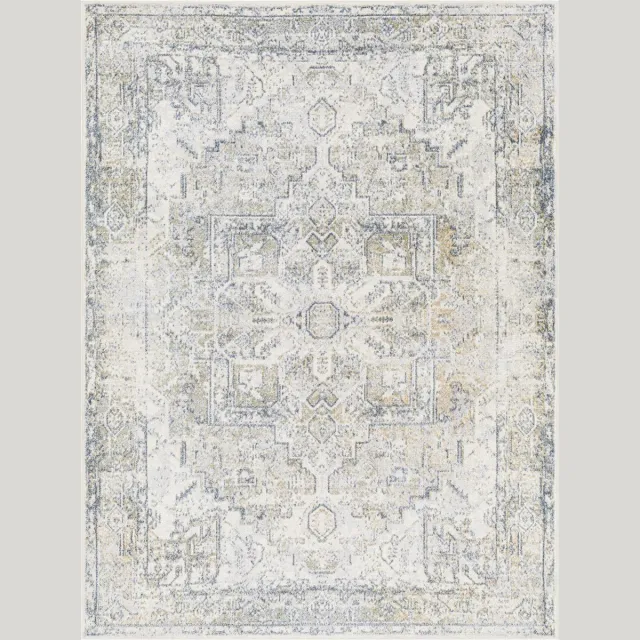 Surya Vivian vloerkleed wasbaar oosters vintage taupe lichtgrijs