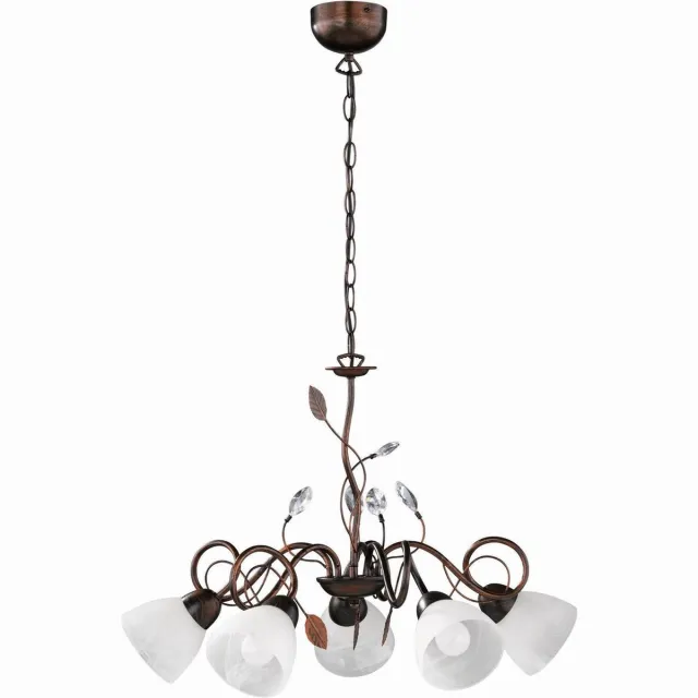 Trio Kroonluchter Traditio Bruin Ø 70 cm