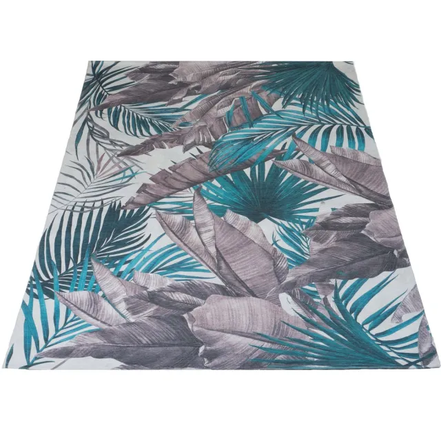 Veer Carpets Vloerkleed Palm Green 160 x 230 cm - Laagpolig Vloerkleed – Botanisch / Tropisch Design Groen