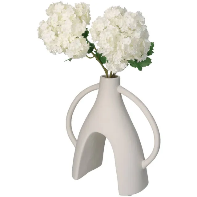 Meubel en Keuken Vaas - Wit - Bloemenvaas - 20x8x21cm - Design