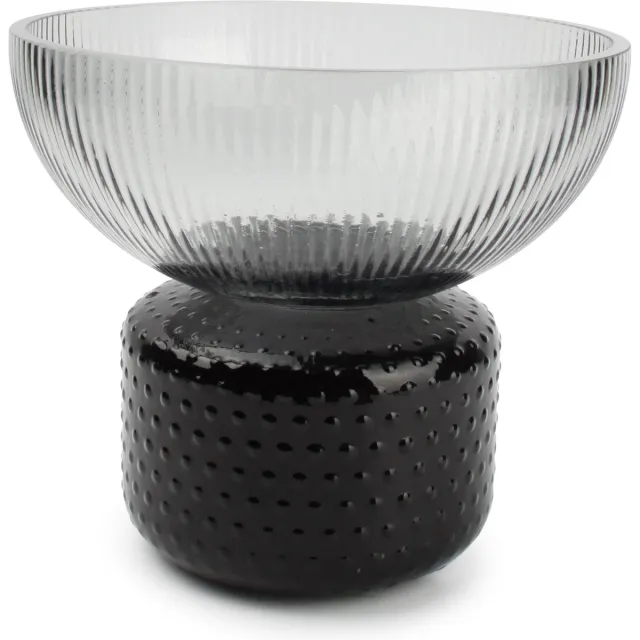 S|P Collection - Vaas 22xH19cm smoked - Coco transzwart,zwart