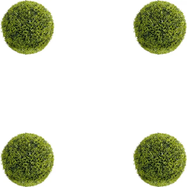 Happiq Kunstmatige Topiary Bal Set 2 Stuks 52 cm - Kunstplant - Hangende Buxusbal - Groen
