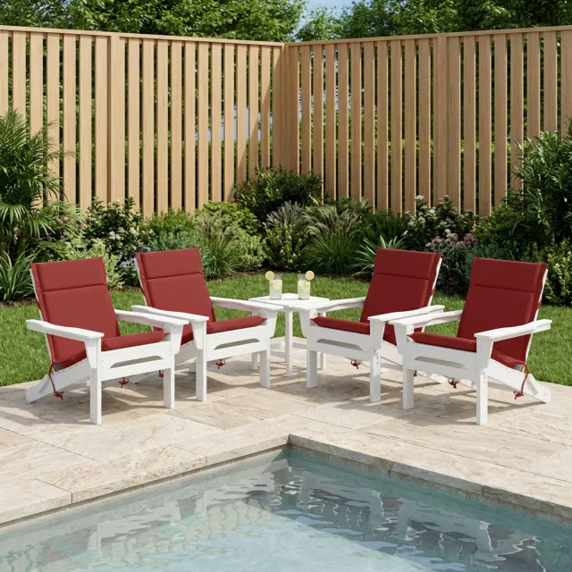 vidaXL Kussen voor lage rugstoelen GEMERT 6 st 100% Polyester Wijnrood