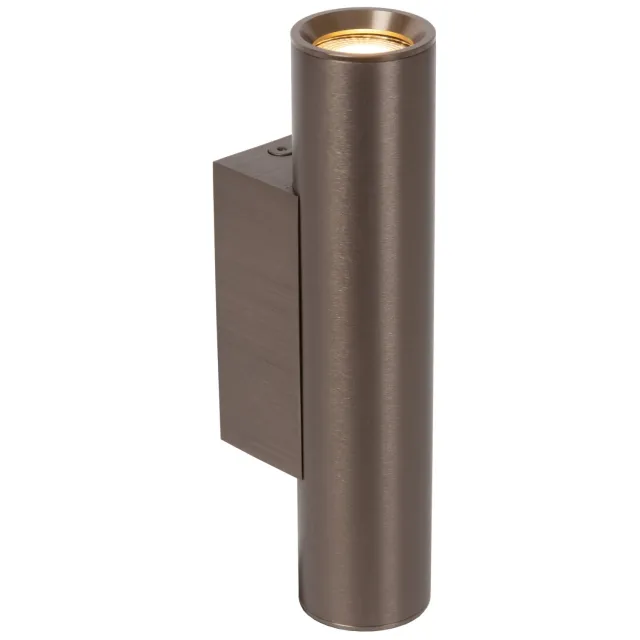 Lucide DUPLA - Wandspot / Wandlamp - 2xGU10 (MR11) - Roest bruin