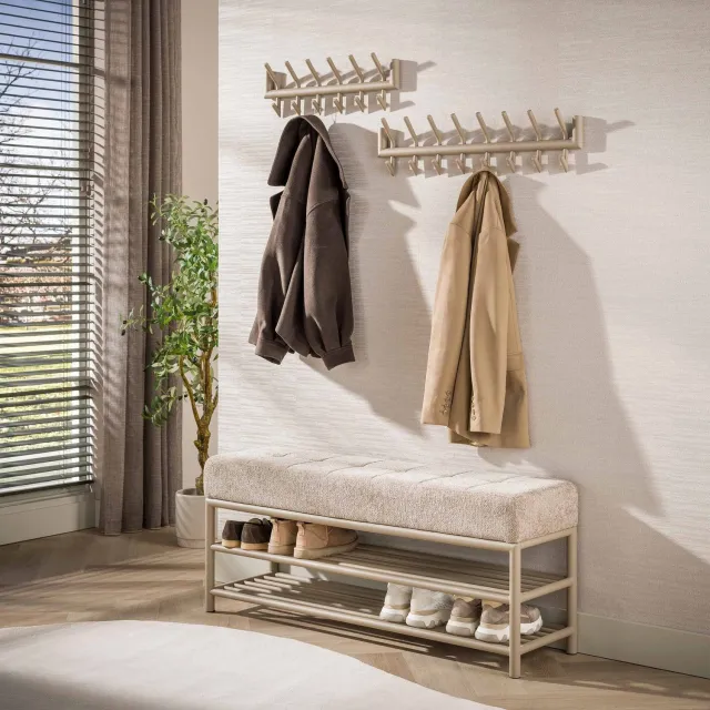 Alaska Tubo - Kapstok - 16 haken - 78 cm - Beige