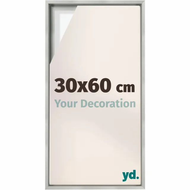 yd. yd, Baklijst 30x60 cm Zilver Mat - Lijst voor Canvasdoek - MDF Lyon