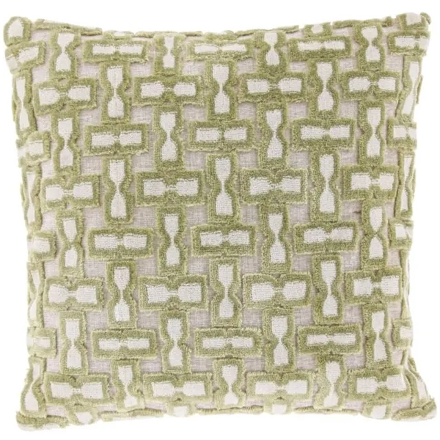 Unique Living Sierkussen Selina - moss green - 45x45cm Groen