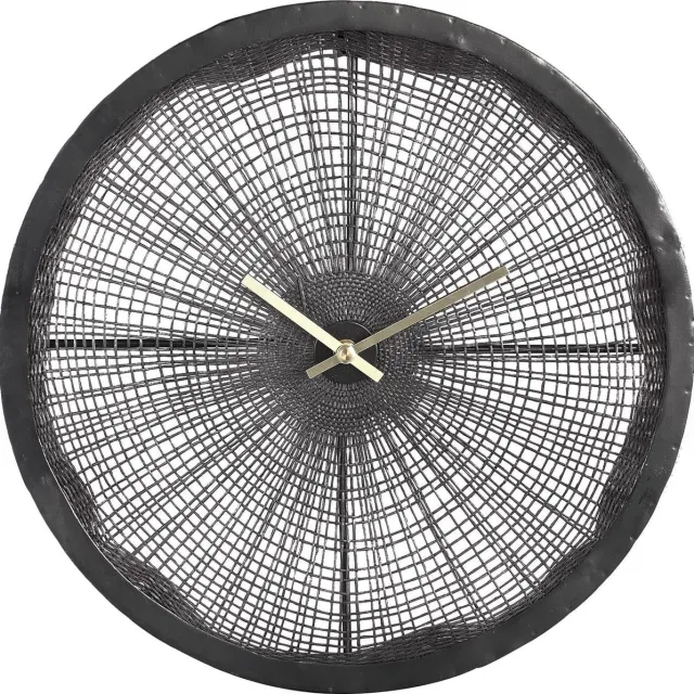 PTMD Della Ronde Klok - 38,5 x 4 x 38,5 cm - Metaal - Zwart