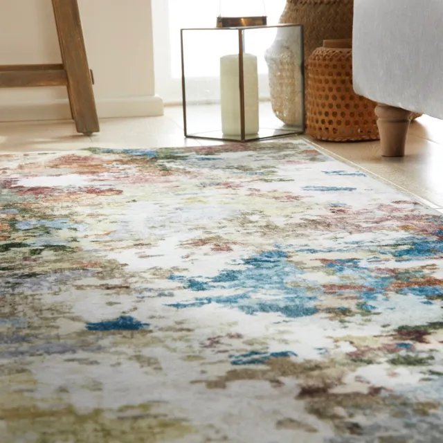 Concept Looms Liberty LIB103 Palette Vloerkleed - Veelkleurig - Rechthoekig - Polyester - Woonkamer, Eetkamer, Slaapkamer, Keuken - Abstract - Wasbaar, Modern
