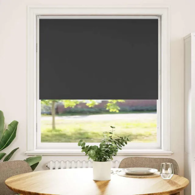 vidaXL Rolgordijn verduisterend 95x175cm stofbreedte 90,7 cm polyester Zwart