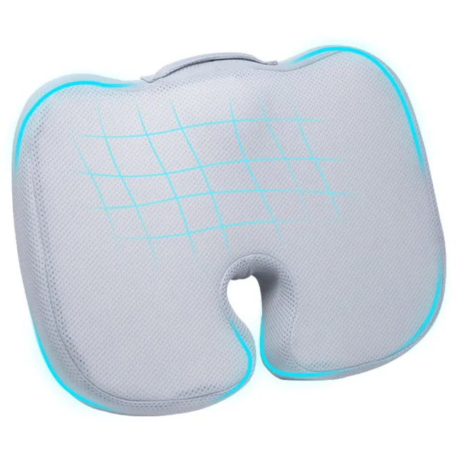 Perbodi Zitkussen Orthopedisch Grijs Extra Support - Stuitkussen - Donutkussen - Traagschuim - Orthopedische zitkussen