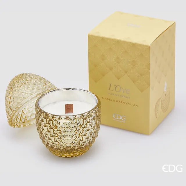 EDG - Enzo De Gasperi Geurkaars Geel Ginger & Warm Vanilla D8 - glas - Pasen