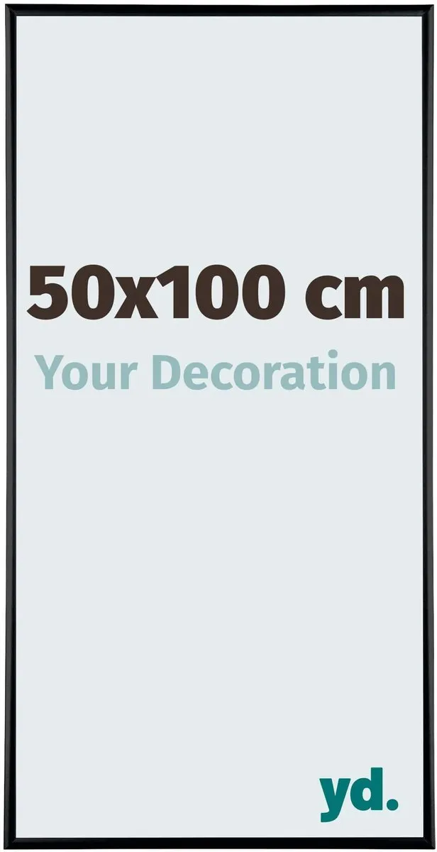 yd. Your Decoration - Fotolijst 50x100 cm - Aluminium - Zwart Mat - Kent