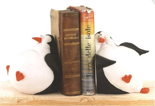 MadDeco Paolo - Chiari - Boekensteunen - Pinguin - Italiaans - Design zie afbeelding